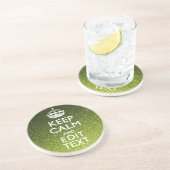 Der grüne Glamour Behalte Ihren Text beruhigen Untersetzer (Seite)