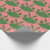 Der grüne Glitzer in Rosa Geschenkpapier (Ecke)