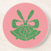 Der grüne Glitzer in Rosa Getränkeuntersetzer (Vorne)