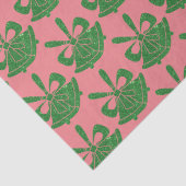 Der grüne Glitzer in Rosa Seidenpapier (Detail)