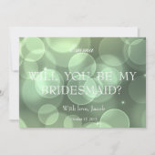 Der grüne Glitzer wird meine Bridesmaid sein Einladung (Vorderseite)
