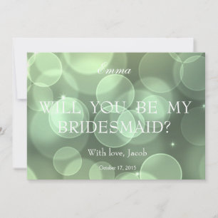Der grüne Glitzer wird meine Bridesmaid sein Einladung