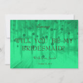 Der grüne Glitzer wird meine Bridesmaid sein Einladung (Vorderseite)
