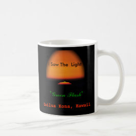 Der grüne grelle Sonnenuntergang Kaffeetasse
