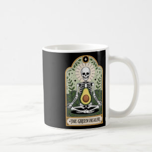 Der grüne Heiler Skelett Avocado Yoga Mystiker Kaffeetasse