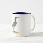 Der Grüne Heron oder Poke (Ardea virescens) Zweifarbige Tasse (VorderseiteRechts)