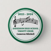 Der grüne High School Chor Custom Keepake Button (Vorderseite)