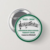 Der grüne High School Chor Custom Keepake Button (Vorne & Hinten)