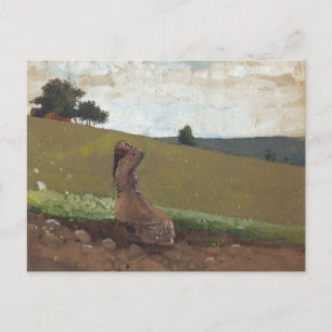 Der grüne Hügel von Winslow Homer Postkarte