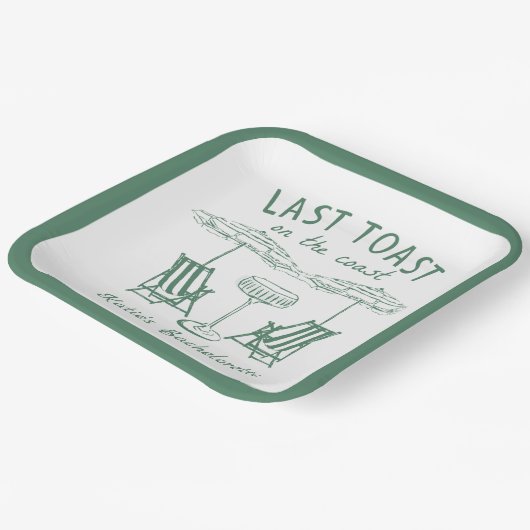Der grüne Junggeselinnen-Abschied der letzten Toas Pappteller (Gewinkelt)