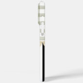 Der grüne Karo Paris in Schwarz-Weiß-Streifen Insp Case-Mate iPhone Hülle (Rückseite / Links)