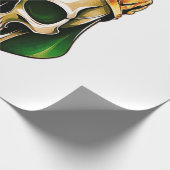 Der grüne König Schädel mit einer Juwelenkrone Geschenkpapier (Ecke)