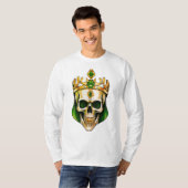Der grüne König Schädel mit einer Juwelenkrone T-Shirt (Vorne ganz)