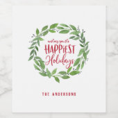 Der grüne Kranz der glücklichsten Ferien Weinetikett (Einzelnes Label)