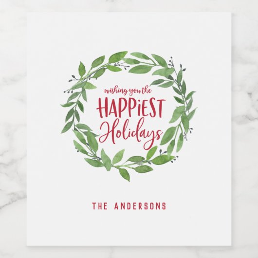 Der grüne Kranz der glücklichsten Ferien Weinetikett (Einzelnes Label)