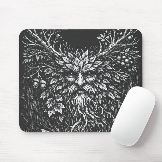 Der Grüne Mann von BurnsInHell Mousepad (Mit Mouse)