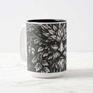 Der Grüne Mann von BurnsInHell Zweifarbige Tasse