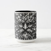 Der Grüne Mann von BurnsInHell Zweifarbige Tasse (Mittel)