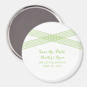 Der grüne moderne Deko speichert das Datumsfenster Magnet (Vorderseite/Rückseite)