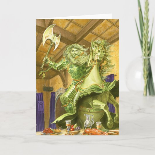 Der grüne Ritter grenzenlos Feiertagskarte (Vorderseite)