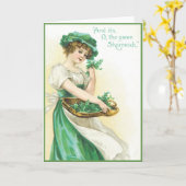 Der Grüne Shamrock Karte (Gelbe Blume)
