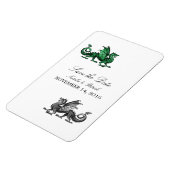 Der grüne Silberdrache speichert das Datum-Magnet Magnet (Linke Seite)