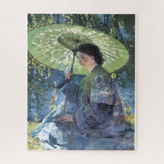 Der grüne Sonnenschirm von Guy Rose Kunstpuzzle Puzzle