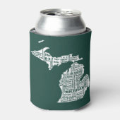 Der grüne Staat der Städte von Michigan Dosenkühler (Kanne Vorderseite)