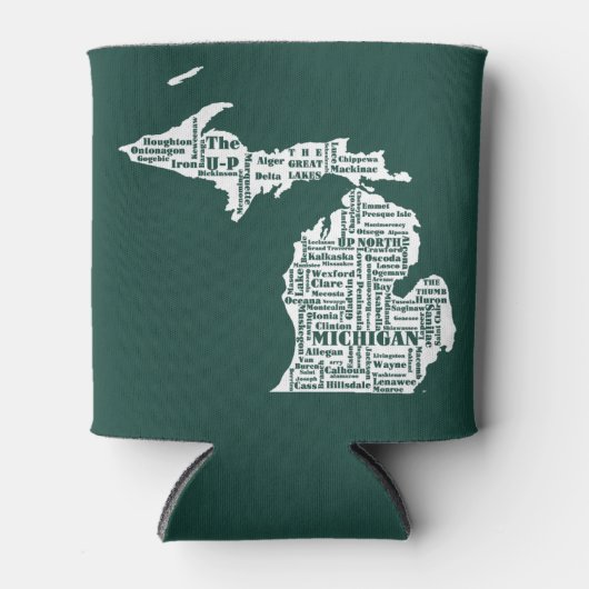 Der grüne Staat der Städte von Michigan Dosenkühler (Vorderseite)