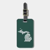 Der grüne Staat der Städte von Michigan Gepäckanhänger (Vorderseite vertikal)