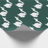 Der grüne Staat der Städte von Michigan Geschenkpapier (Ecke)