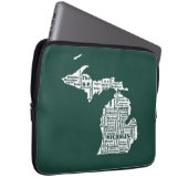 Der grüne Staat der Städte von Michigan Laptopschutzhülle (Vorne Rechts)