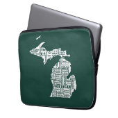 Der grüne Staat der Städte von Michigan Laptopschutzhülle (Vorderseite Links)