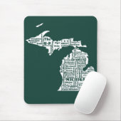 Der grüne Staat der Städte von Michigan Mousepad (Mit Mouse)