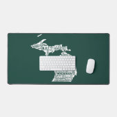 Der grüne Staat der Städte von Michigan Schreibtischunterlage (Tastatur & Maus)