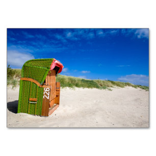 Der grüne Strandstuhl in der Nordsee Tischnummer