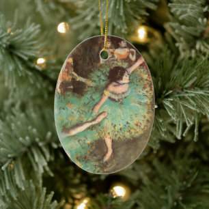 Der Grüne Tänzer von Edgar Degas, Vintage Ballet Keramik Ornament