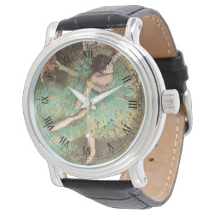 Der Grüne Tänzer von Edgar Degas, Vintage-Ballett Armbanduhr