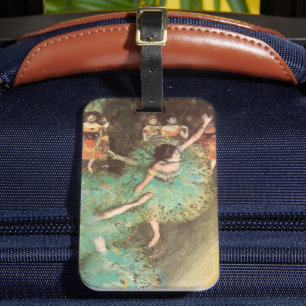 Der grüne Tänzer von Edgar Degas, Vintages Ballett Gepäckanhänger