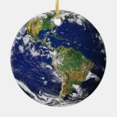 Der grüne und blaue Planet Erde Keramik Ornament (Hinten)
