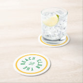 Der grüne Wappen des Beach Club Runder Pappuntersetzer (Vor Ort)