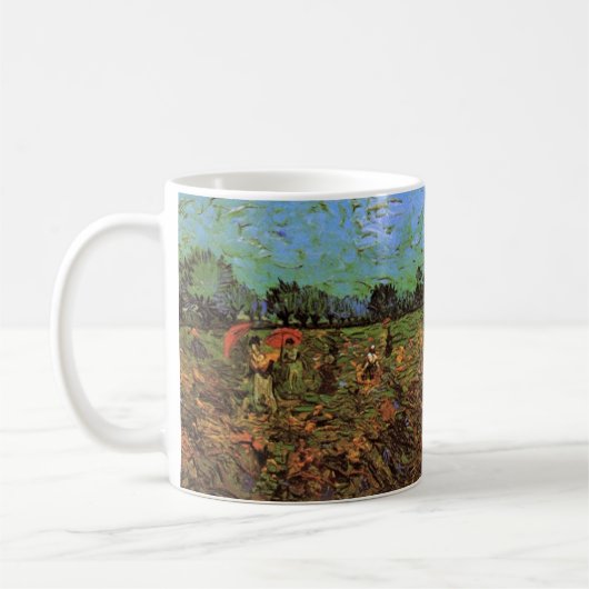 Der grüne Weinberg von Vincent van Gogh Kaffeetasse (Links)