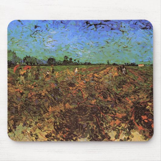 Der grüne Weinberg von Vincent van Gogh Mousepad (Vorne)