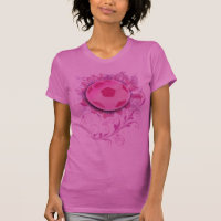Der Grunge-Blumenfußball-Mode-Shirt der Frauen