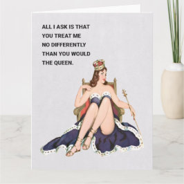 Der Gruß der Königin Retro-Spaß Karte