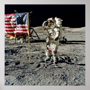 Der Gruß eines Heldes von Apollo 17 Poster