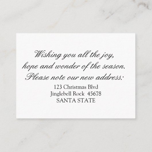 Der Grußkranz der Saison von unserer neuen Zuhause Begleitkarte (Rückseite)