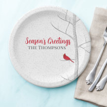 Der Grußvogel Roter Kardinal Birch Tree der Urlaub