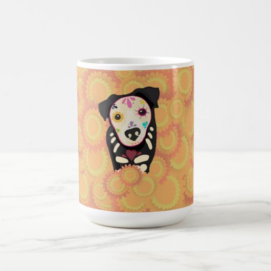 Der Guide – Día de los Muertos Hund Kunst Kaffeetasse (Mittel)