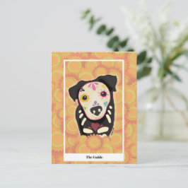 Der Guide – Día de los Muertos Hund Tarot Kunst Postkarte
